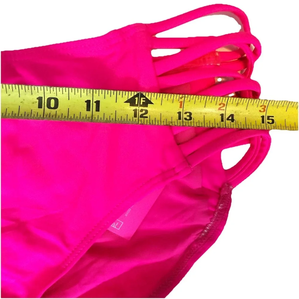 NWT Wild Fable Tropical Floral Bikini Swimsuit Top Womens L Pink Free Bottoms - Picture 7 of 11